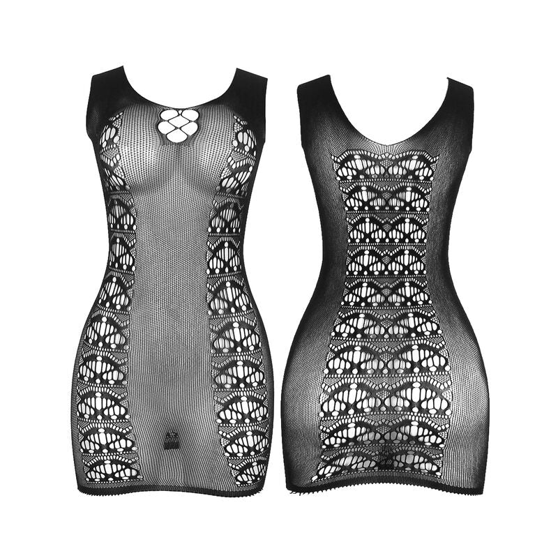 SUBBLIME - 952167 KURZES SCHWARZES KLEID AUS ELASTISCHEM MESSING, EINHEITSGRÖSSE