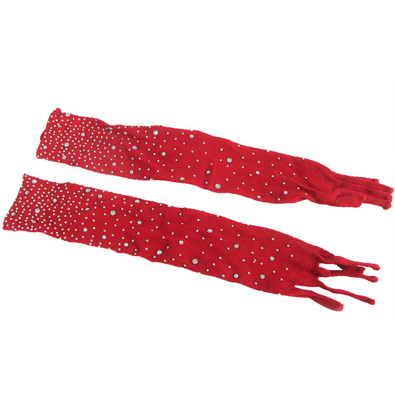 Bodystocking Résille Diamants Fantaisie avec Gants Intégrés - Subblime