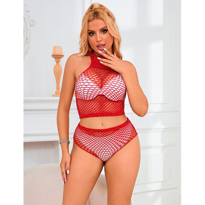 SUBBLIME - 952402 PINK DIAMOND FISHNET SET EINHEITSGRÖSSE