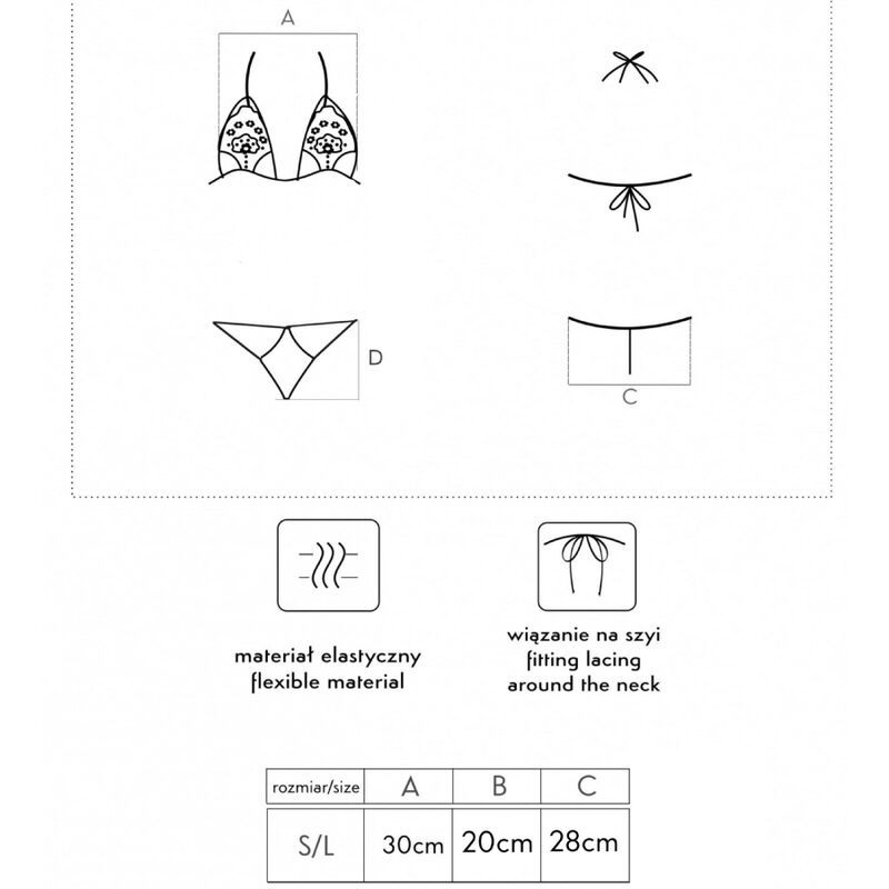 Jimena lc 20216 BH + Tanga schwarz Einheitsgröße