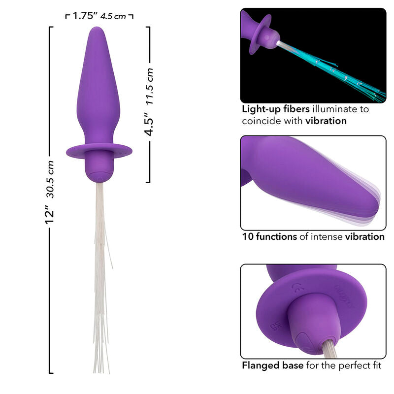CALEXOTICS - SOUTHERN LIGHTS LIGHT UP PLUG ANAL10 VIBRATIONS SILIKON LILA