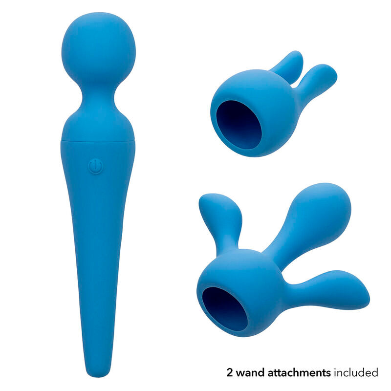 CALEXOTICS - COUTURE ZAUBERSTÄNDER-VIBRATOR-SET 10 VIBRATIONSSTÄRKEN BLAU