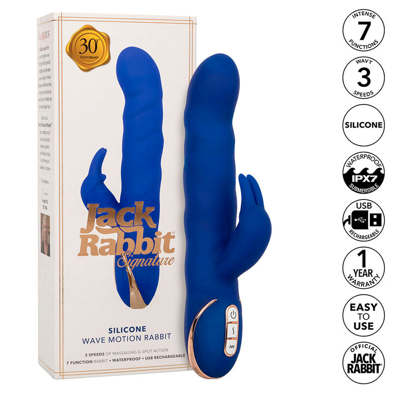 CALEXOTICS - JACK RABBIT Wellenbewegungsvibrator blau