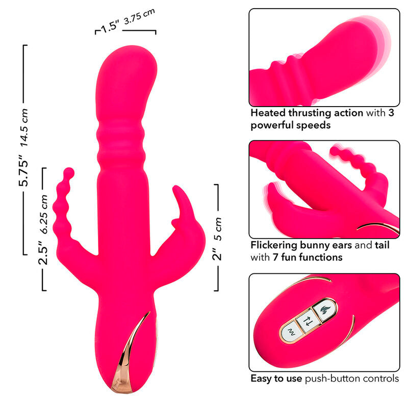 CALEXOTICS - JACK FANTASY DREIFACH HEIZUNGSVIBRATOR ROSA HASE