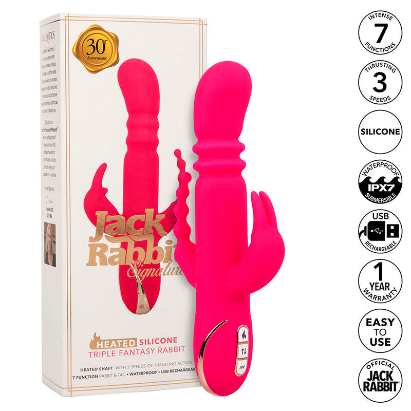 CALEXOTICS - JACK FANTASY DREIFACH HEIZUNGSVIBRATOR ROSA HASE