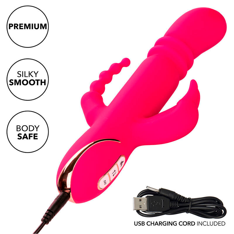Jack Fantasy Dreifach-Heizvibrator Pink Rabbit