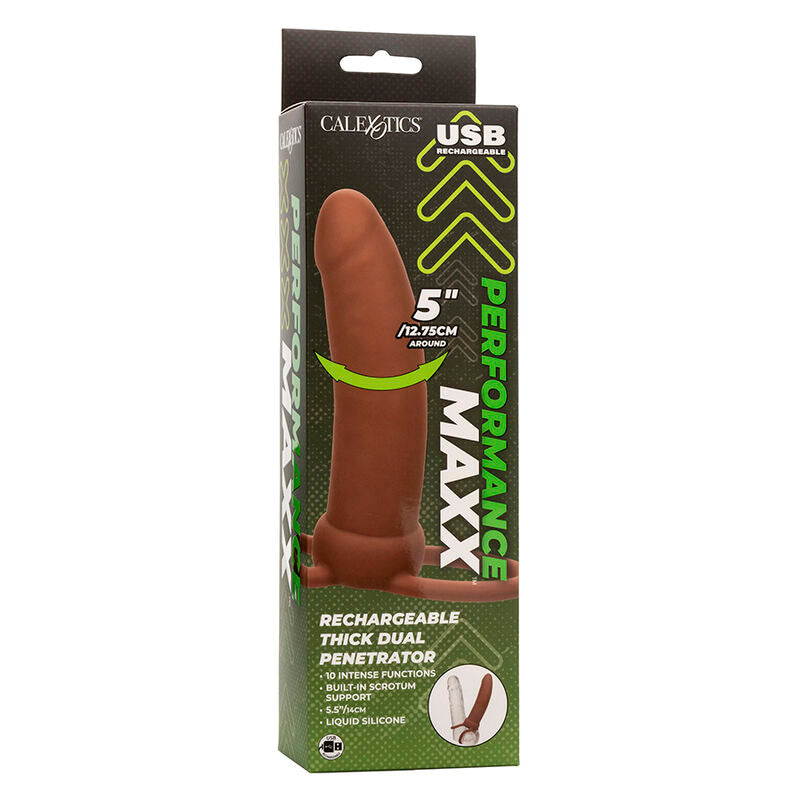 Maxx Thick Double Penetrator 10 Vibrationen Braun
