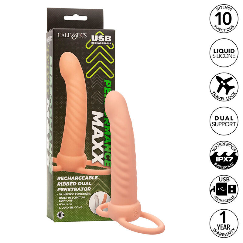 CALEXOTICS - MAXX DOPPELGERIPPTER PENETRATOR 10 VIBRATIONEN FLEISCH
