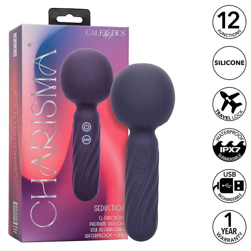 CALEXOTICS - CHARISMA SEDUCTION MASSAGEGERÄT MIT 12 FUNKTIONEN, 17,75 CM X 6,25 CM, LILA