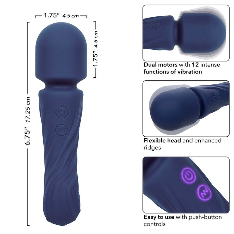CALEXOTICS - CHARISMA ALLURE DUAL MOTOR MASSAGEGERÄT MIT 12 FUNKTIONEN 17,25 CM X 4,5 CM LILA