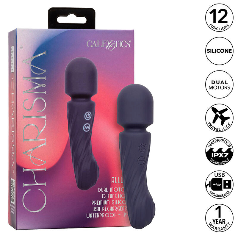CALEXOTICS - CHARISMA ALLURE DUAL MOTOR MASSAGEGERÄT MIT 12 FUNKTIONEN 17,25 CM X 4,5 CM LILA