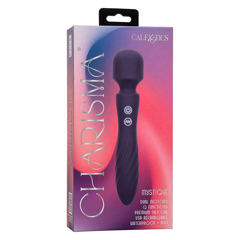 CALEXOTICS - CHARISMA MYSTISCHES MASSAGEGERÄT MIT ZWEI MOTOREN, 12 FUNKTIONEN, 20,5 CM X 4,5 CM, LILA