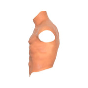 Alter Ego – Silikon-Torso-Shirt für Männer mit Bauchmuskeln in Fleischfarbe