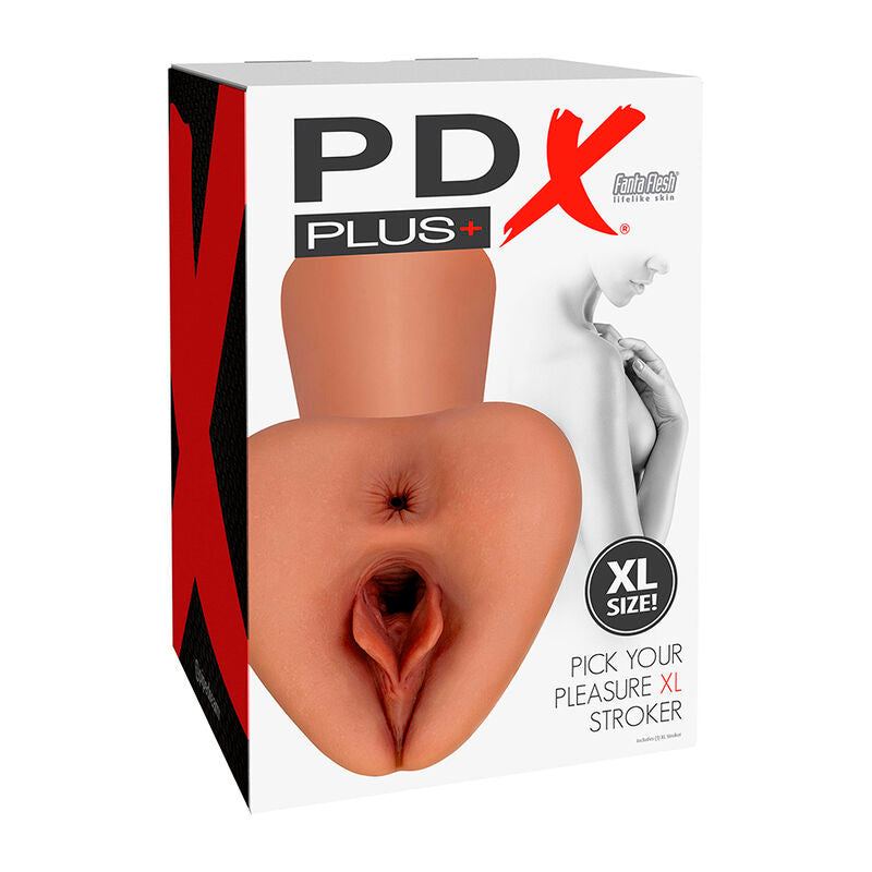 PDX PLUS – WÄHLE DEIN VERGNÜGEN XL REALISTISCHER BRAUNER STROKER