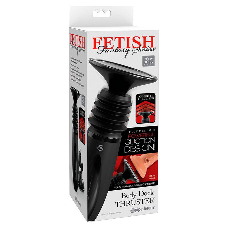 FETISCH-FANTASIE-SERIE – BODY DOCK DILDO-THRUSTER-KLEMME MIT 7 THRUSTER-MODI, SCHWARZ