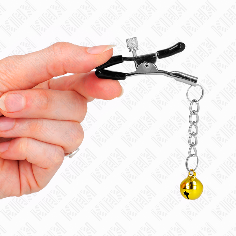 Meton Clips Anhänger Glöckchen gold 6 cm