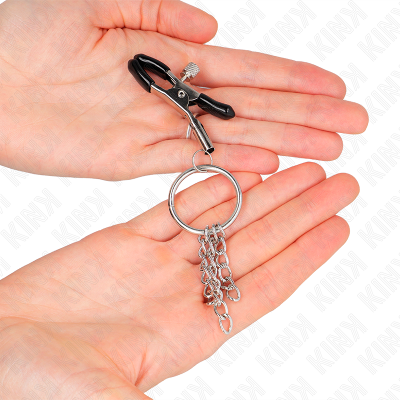 KINK - O-RING METON-CLIP UND KLEINE SILBERKETTE 6 CM