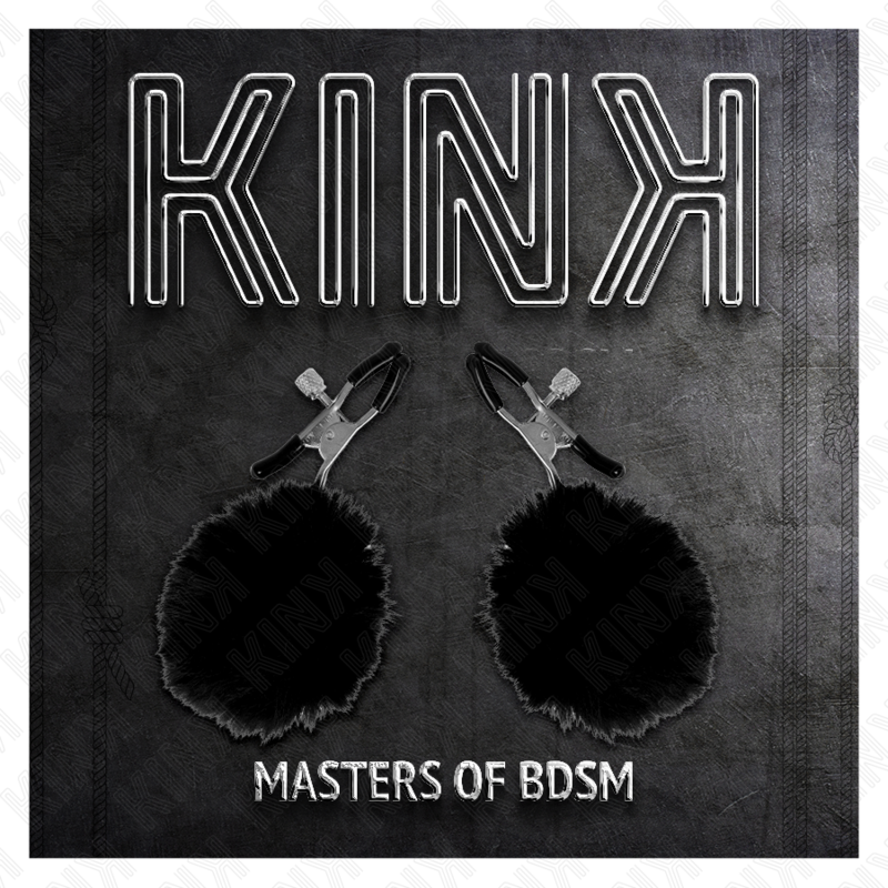 KINK – Schwarze Kunstfell-Kugelgelenkclips aus Metall, 6 cm