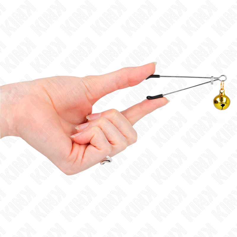 Dünne goldene Klingel-Telefonclips 7 cm