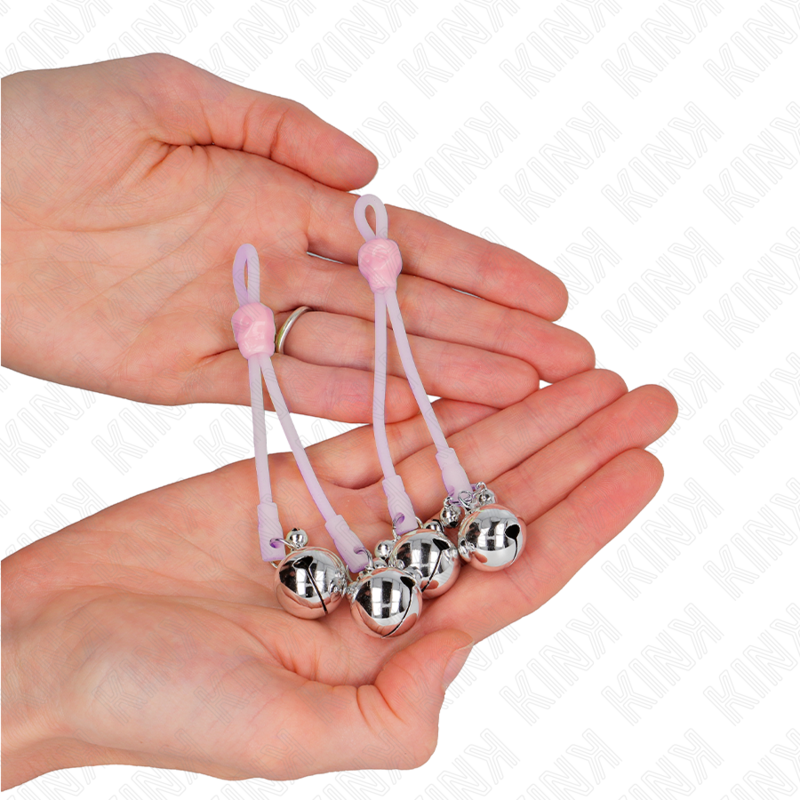 Leuchtende Handyclips mit Totenkopf-Motiv und verstellbarem Klingelring, Pink/Silber