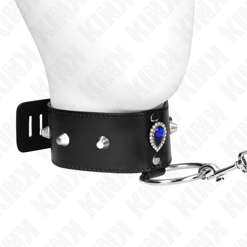 KINK - 65 CM HALSKETTE MIT VERSTELLBAREM BLAUEM DIAMANTARMBAND (36-43 CM X 5 CM)