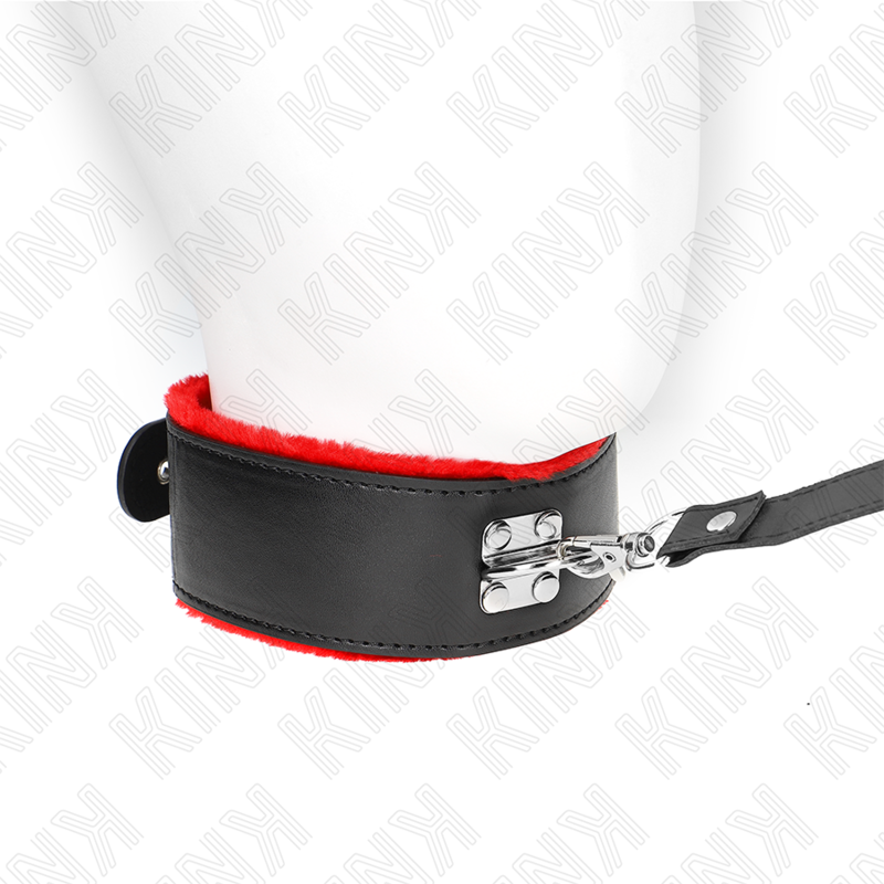 Collier BDSM et Laisse en Cuir Ajustables 40-48 cm - Kink