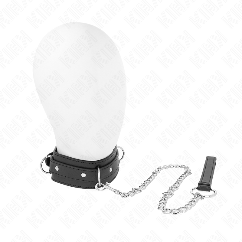 Halsband mit Leine 65 cm 3 Ringe Modell 1 verstellbar 38-49 cm x 5 cm