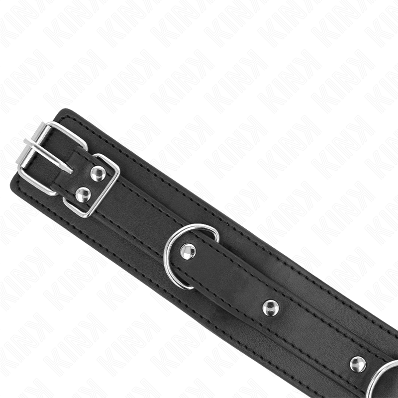 KINK - Halsband mit Leine 65 cm 3 Ringe Modell 1 Verstellbar 38-49 cm x 5 cm