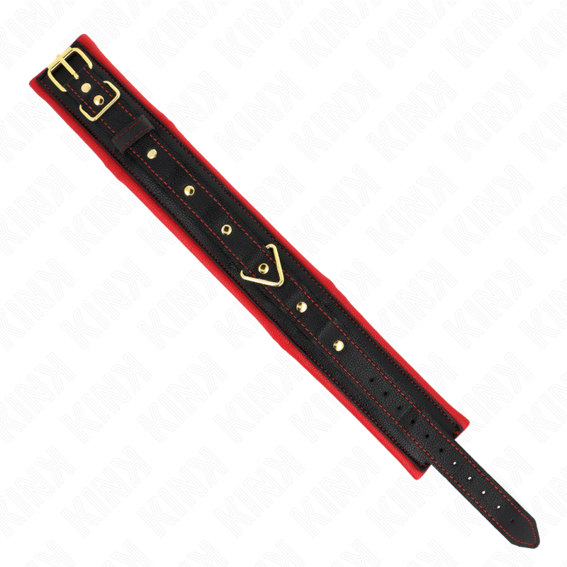 KINK - Halsband mit verstellbarer, einfarbiger Stoffleine 33-48 cm x 5,7 cm