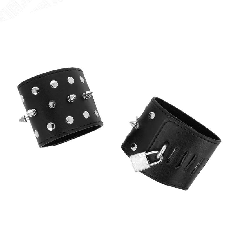 Punk Handgelenksschienen mit Spikes 25 x 6 cm