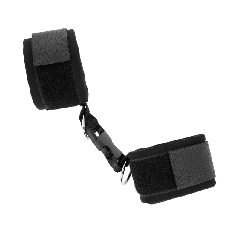 KINK – Verstellbare schwarze Neopren-Handgelenkbandage mit Klettverschlüssen und Schnallen, 22–34 cm
