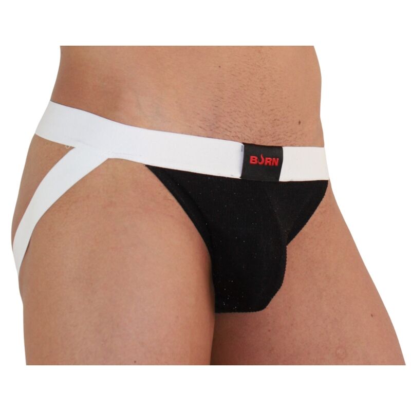 BURN - 004 JOCK GLOSS SCHWARZ/WEISS XL