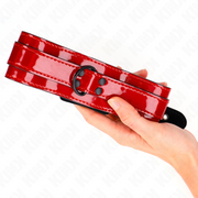 Verstellbare weinrote Halskette 37,5-49,5 cm x 5 cm