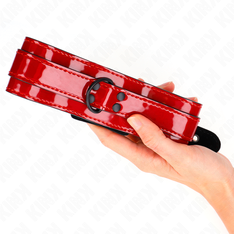 Verstellbare weinrote Halskette 37,5-49,5 cm x 5 cm