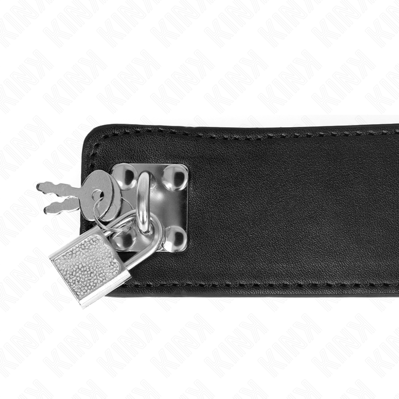 Halskette mit Gürtel 65 cm mit breitem schwarzen verstellbaren Armband 33,5-41 cm x 5 cm