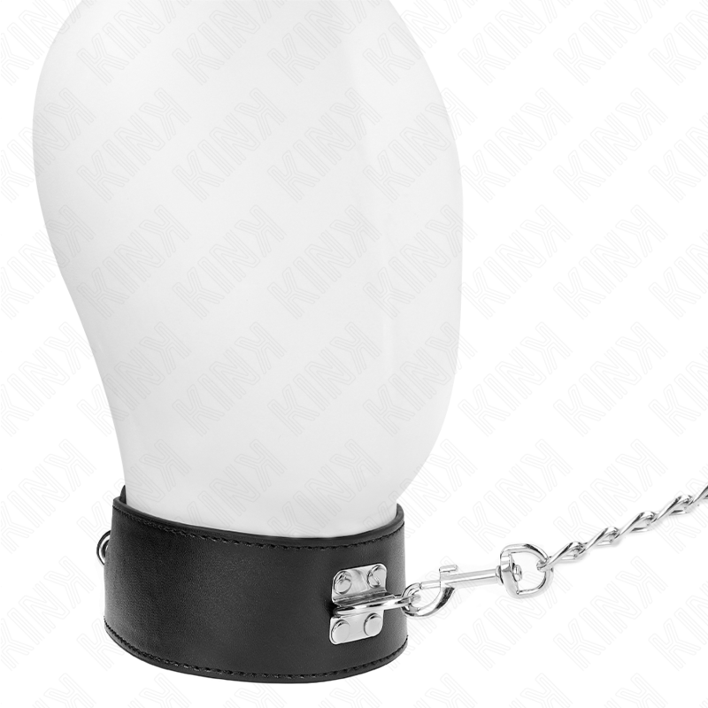 Halskette mit Gürtel 65 cm mit breitem schwarzen verstellbaren Armband 33,5-41 cm x 5 cm