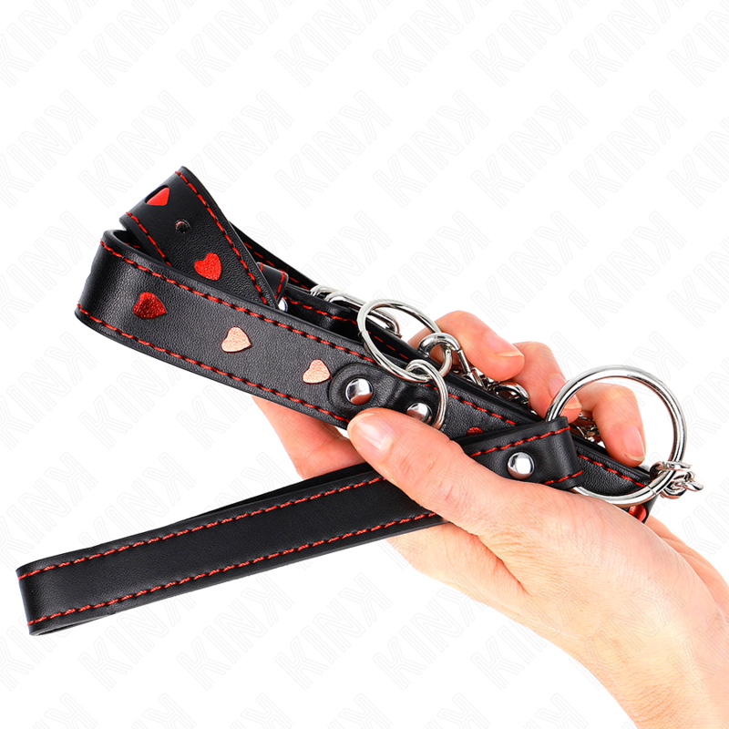 KINK - Halskette mit Armband, 65 cm, Herzdetails 52,5 x 2,5 cm