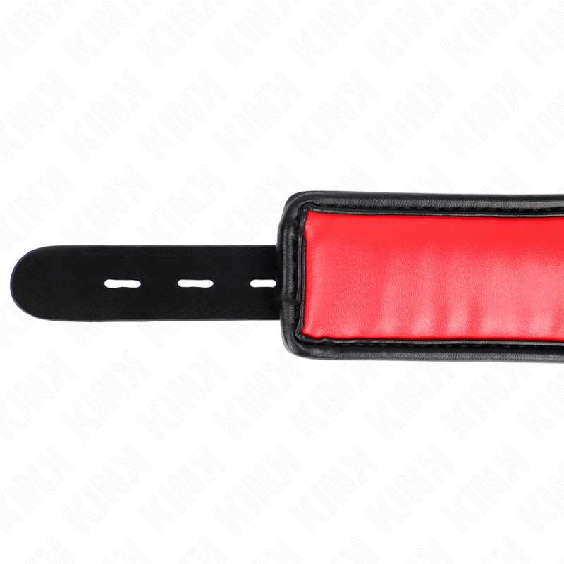 KINK - Halskette mit Armband, Kunstleder, 3-teilig, verstellbar, 37-54 cm x 3 cm