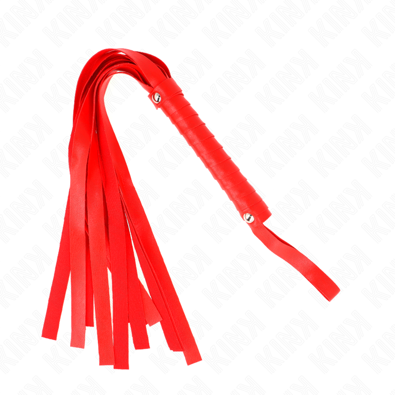 KINK - Rote, breite Peitsche mit Schwanz, 48,5 cm