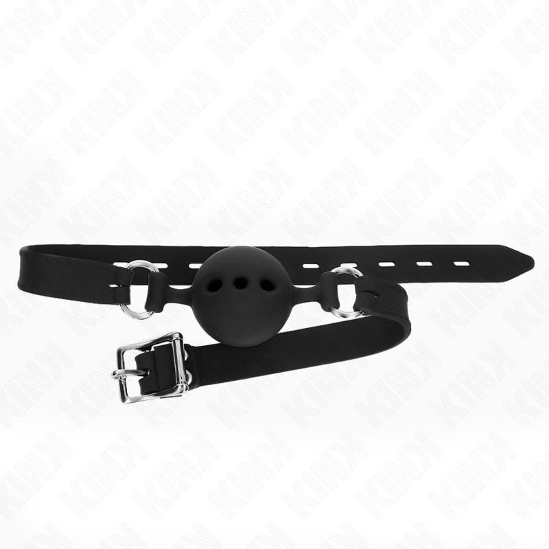 Vollsilikonstab 55 x 2 cm mit 5 cm Ball Größe L schwarz verstellbar 35-51 cm