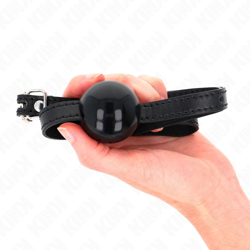 KINK - Einzelne schwarze, massive Kugel, 4 cm Beutel, 65 x 1,5 cm