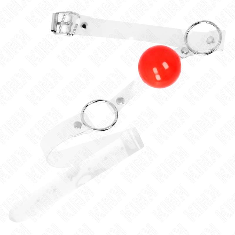 Roter transparenter PVC-Ball 4 cm verstellbare Tasche