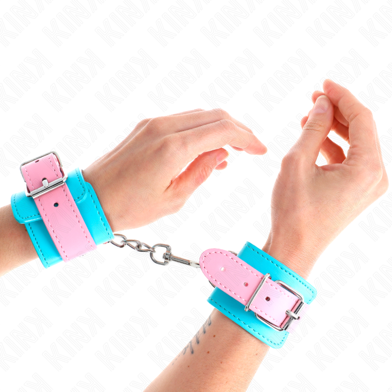KINK – Niedliche Wickelarmbänder – Verstellbare blaue/rosa Armbänder, 16–28 cm x 5 cm