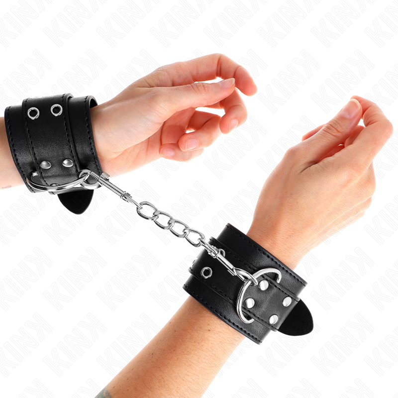 KINK – Verstellbare schwarze Doppelschlaufe-Handgelenkauflage 19–26 cm