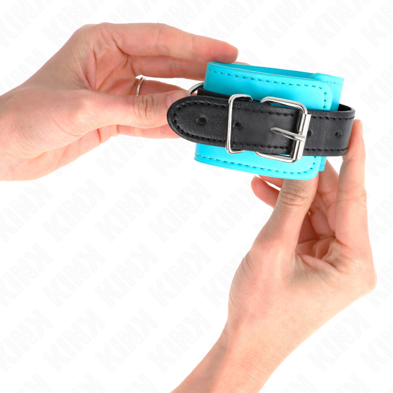 KINK – Verstellbare, blau gefütterte Armbänder mit Hakenverschluss, 20–28 cm x 5,5 cm