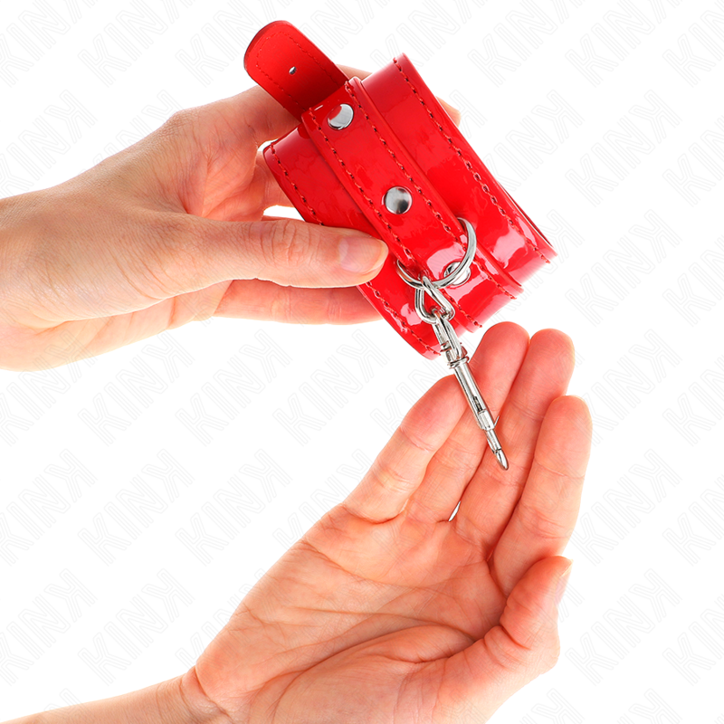 KINK – Verstellbare, rote, glänzende Manschetten 23–33 cm