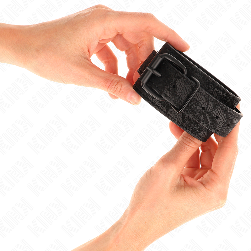 Verstellbare Manschetten mit dunkler Spitze überzogen schwarz 19-26 cm