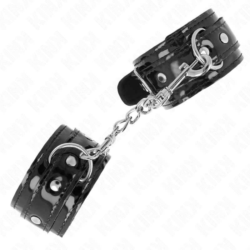 KINK – VERSTELLBARE, GLÄNZENDE NEOPREN-MANSCHETTEN 17–24 CM X 4,5 CM