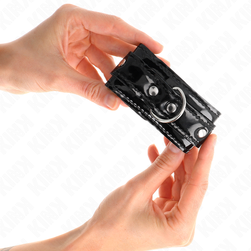 KINK – VERSTELLBARE, GLÄNZENDE NEOPREN-MANSCHETTEN 17–24 CM X 4,5 CM