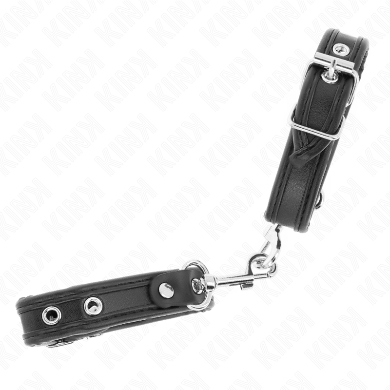 KINK - MINI-ARMBÄNDER SCHWARZ MIT VERSTELLBAREN KNÖPFEN 16-22 CM X 2 CM